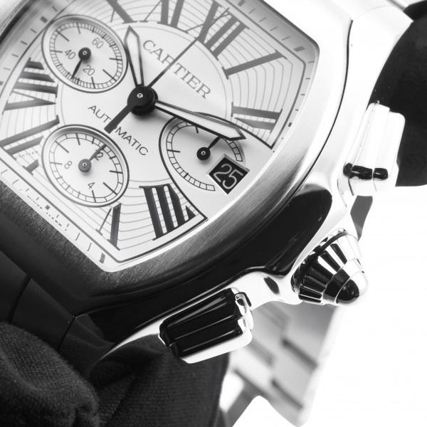 カルティエ Cartier ロードスター S クロノグラフ W6206019 シルバー文字盤 中古 腕時計 メンズ｜gc-yukizaki｜07