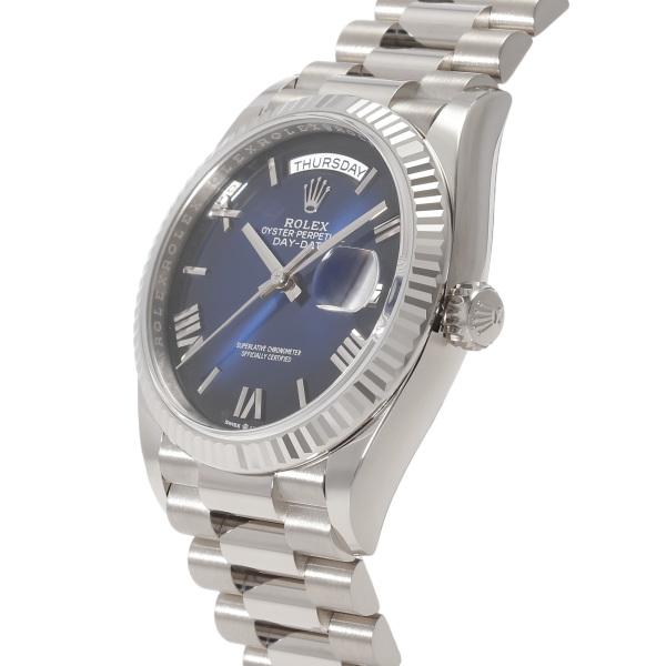 デイデイト ロレックス ROLEX 36 128239 ブルーオンブレ/ローマ