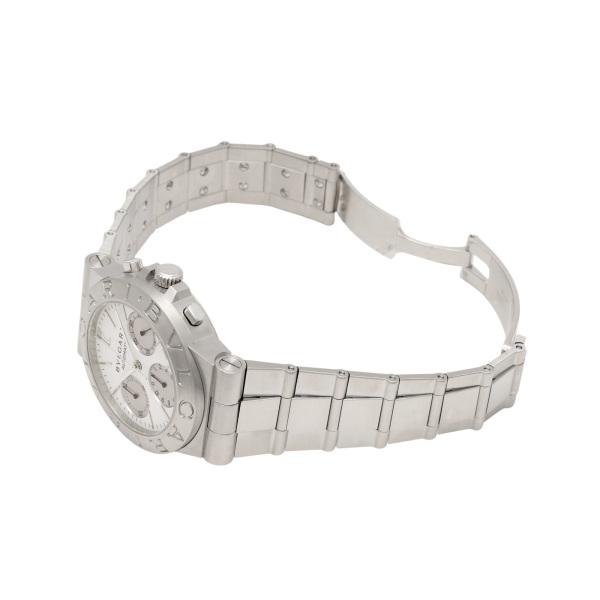 BVLGARI クロノグラフ シルバー 時計 CH35WSSD-Quartz