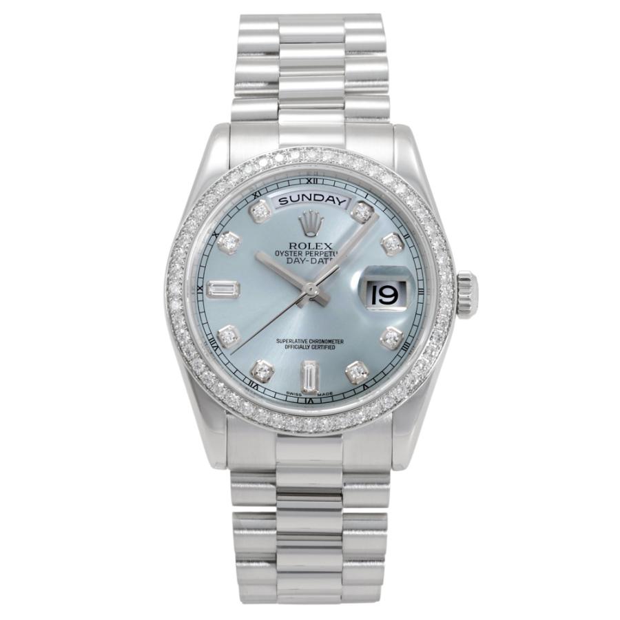 ス*ー様 おもちゃのロレックス デイデイト ロレックス ROLEX 36 118346A アイスブルー/8PD/2PB文字盤
