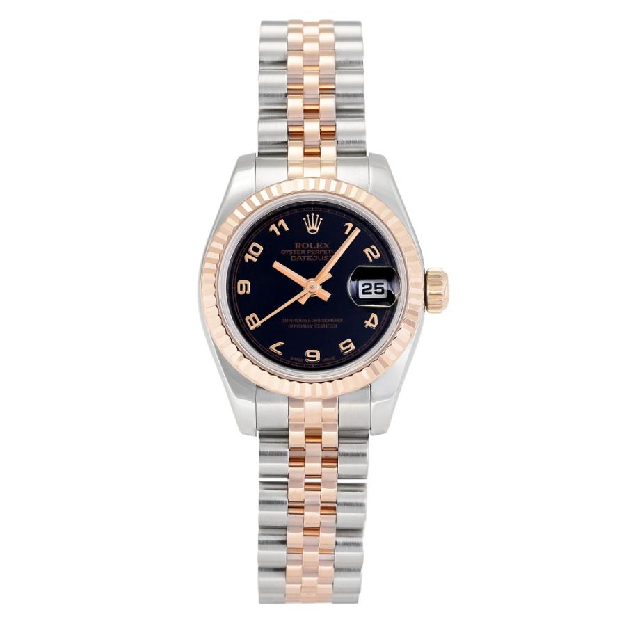 デイトジャスト ロレックス ROLEX 26 179171 ブラック/アラビア文字盤