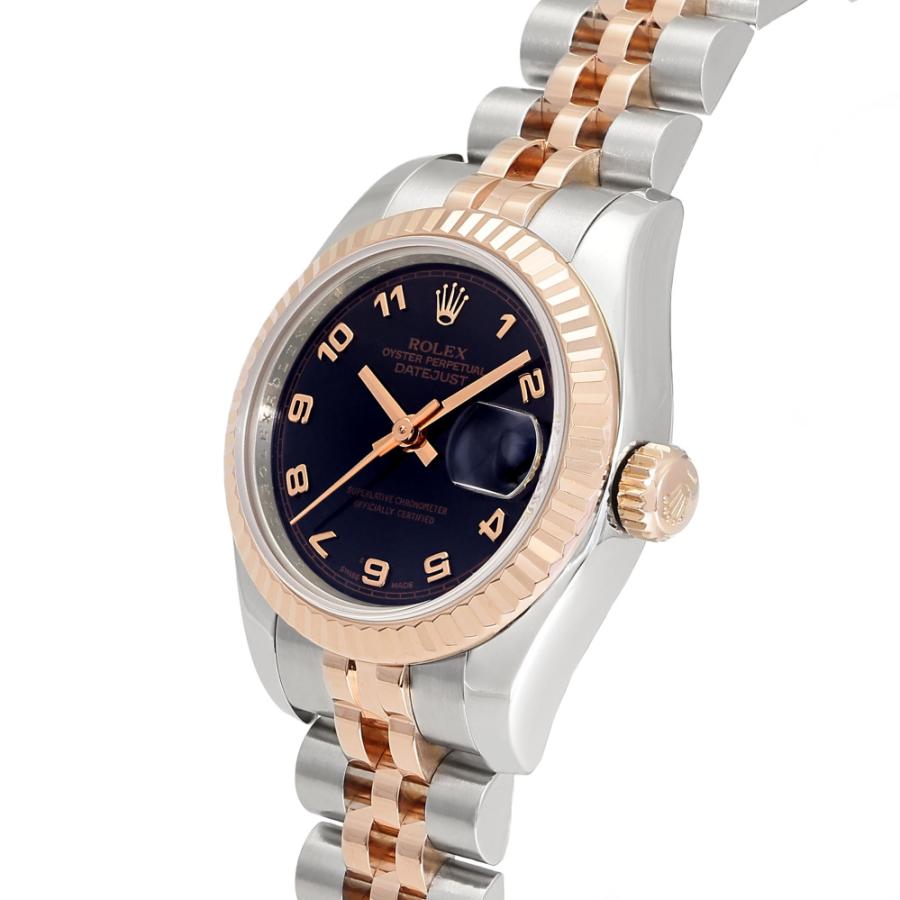 デイトジャスト ロレックス ROLEX 26 179171 ブラック/アラビア文字盤