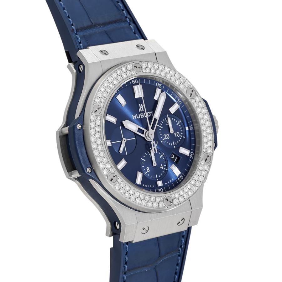 ビッグバン ウブロ HUBLOT スチール ブルー ダイヤモンド 301.SX.7170