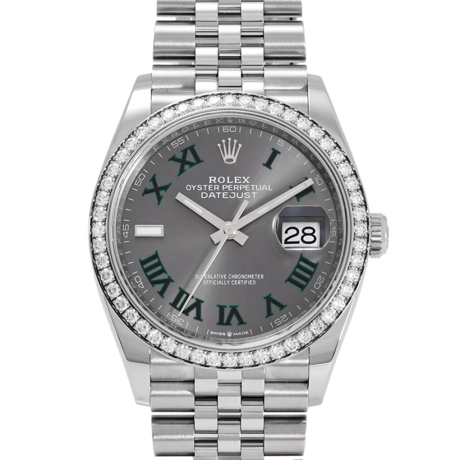 デイトジャスト ロレックス ROLEX 36 126284RBR スレート/グリーン