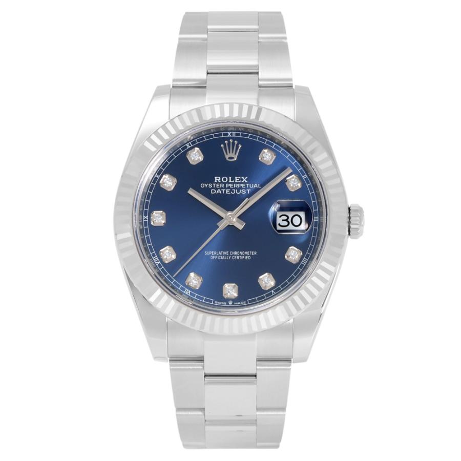 デイトジャスト ロレックス ROLEX 41 126334G ブライトブルー/10PD文字 