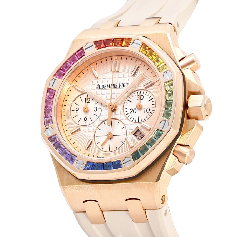 オーデマ・ピゲ ロイヤルオーク オフショア クロノグラフ ブティック限定モデル 26236OR.YY.D085CA.01 スモークピンクゴールド文字盤 中古 レディース_2