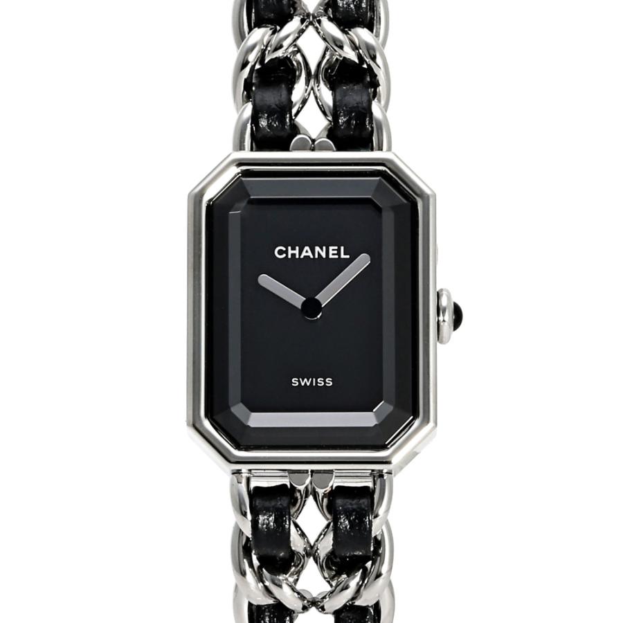 シャネル CHANEL プルミエール Mサイズ レディース 腕時計 ブラック CHANEL（シャネル） プルミエール アイコニック チェーン Mサイズ