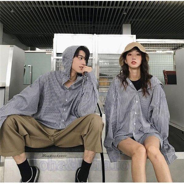 人気商品は Tシャツ カットソー シャツ ペアルック カップル 人気 ご夫婦 春 長袖 シャツ ペアルック 縞柄 カップル 人気 ご夫婦 春 長袖 メンズ レディース おしゃれ シンプル Alohamahalo Www Threeriversofs Com
