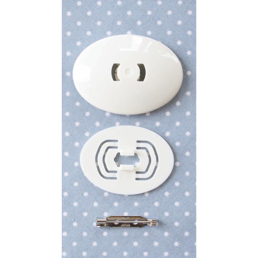 クロバー（Clover） くるみボタンブローチセット オーバル45 7個入