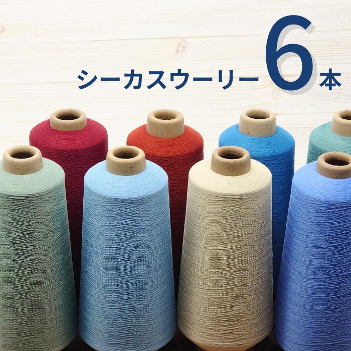 お好きなカラー6本セット ミシン糸 シーカスウーリー 200番 200g ミシン ニット 糸 洋裁 手芸 工業用 業務用 大巻 大容量 シーカス | 