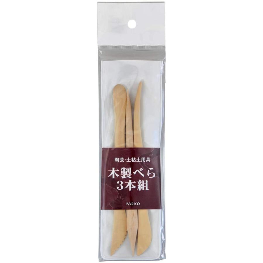 おまかせ屋　残りの2本 PADICO（パジコ） 木製べら3本組 202725 粘土 粘土用具 爆買い : 糸と