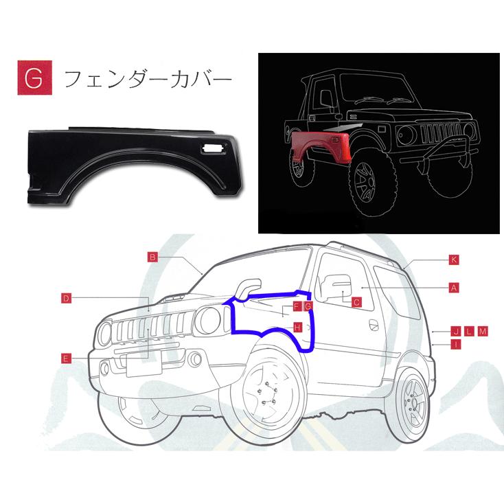 Origin Lab.JIMNY】ジムニー フロントフェンダーカバー SJ30/SJ40/JA51