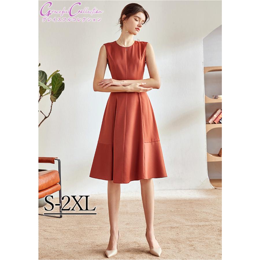 21a W新作 送料無料 女性服装 両親顔合わせ パーティー フォーマルワンピース 結婚式ドレス ひざ丈 袖なし Aライン 春秋冬30代40 代50代60代 食事会1 01 0156 見合い ワンピース サイズ S Kisa Mit Edu
