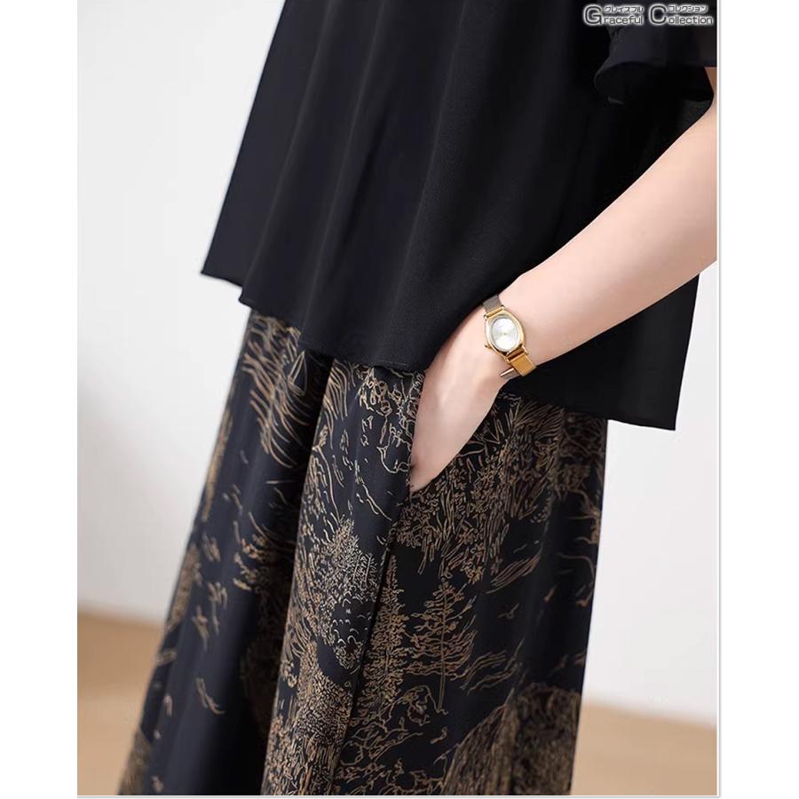 結婚式 服装 60代 叔母 女性 上品 アンサンブル ワンピース 食事会 顔合わせ 服装 50代 母親 夏 秋 お宮参り 祖母 70代 大きいサイズ 細見え 親族 168-0824-0484の画像