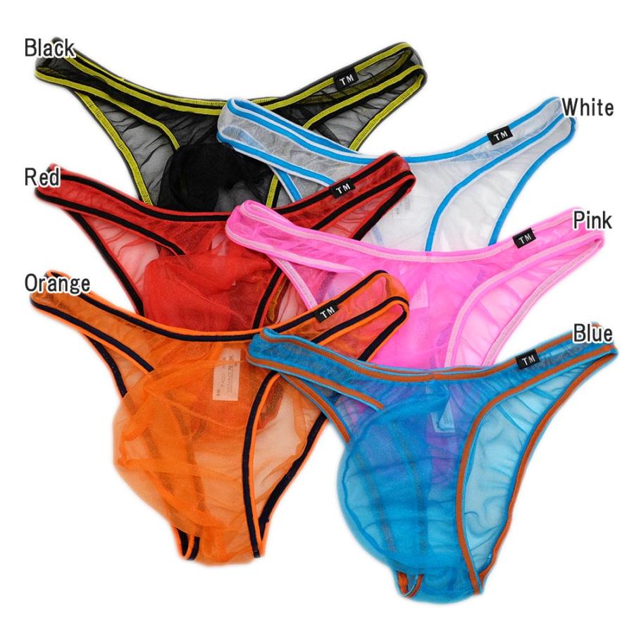 TMコレクション スパークハーフ カラーステッチ スケスケ ビキニパンツ