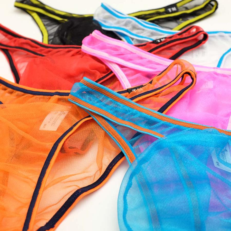 TMコレクション スパークハーフ カラーステッチ スケスケ ビキニパンツ