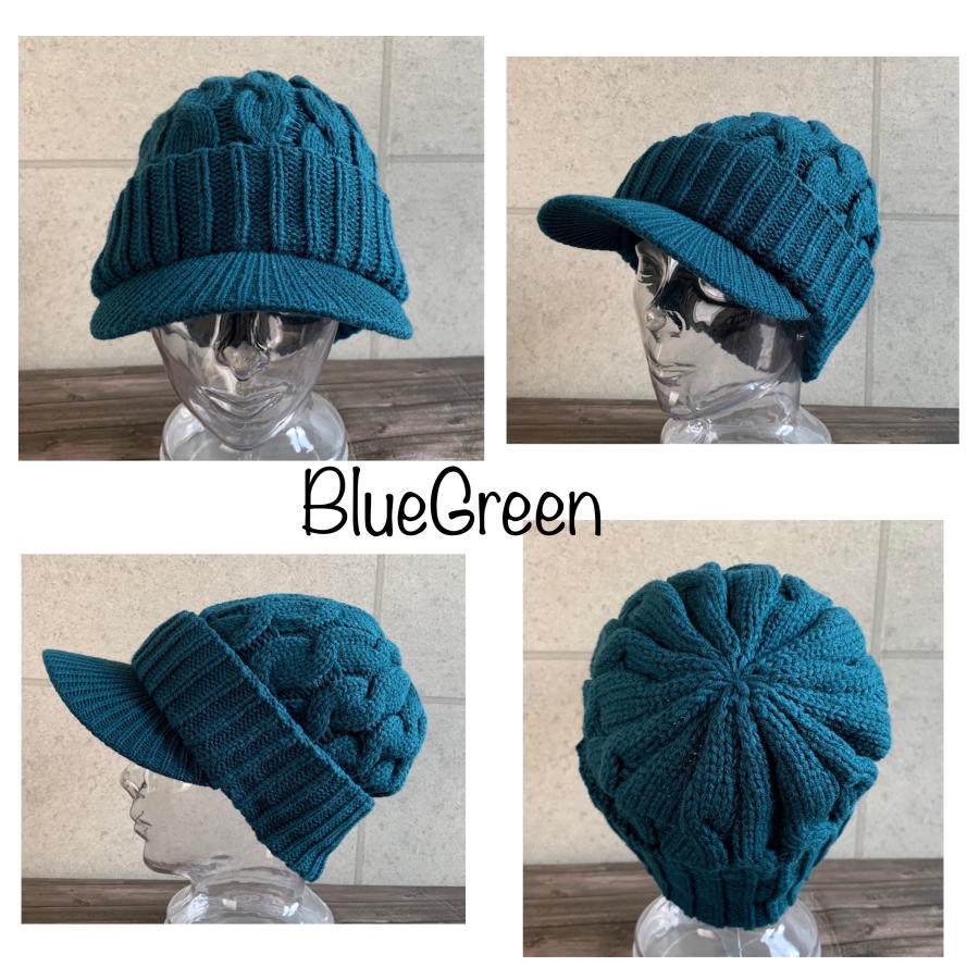 7色展開 帽子 BIG 大きい L サイズ ケーブル編み ニット