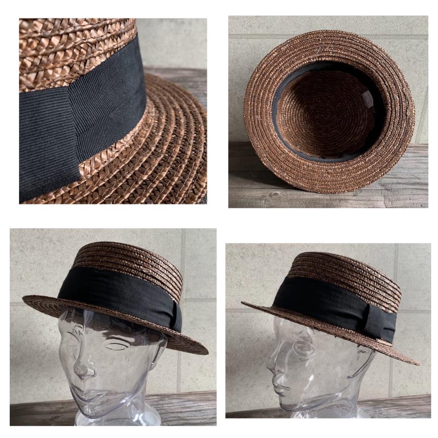 2色展開 帽子 カンカン帽 麦わら ストローハット 幅広 リボン 天然素材 春 夏 ストロー ハット 定番 サイズ調整 日よけ 【店内商品2点以上ご購入で送料無料】 |  | 14