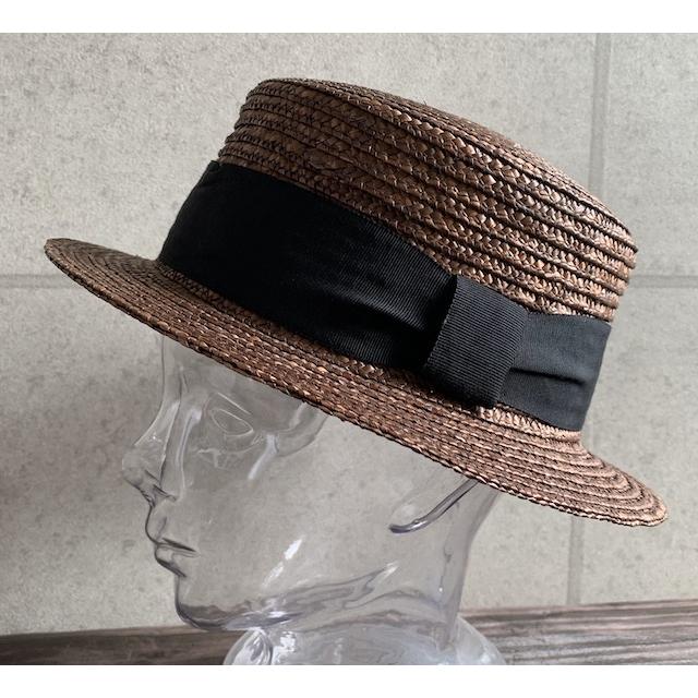 2色展開 帽子 カンカン帽 麦わら ストローハット 幅広 リボン 天然素材 春 夏 ストロー ハット 定番 サイズ調整 日よけ 【店内商品2点以上ご購入で送料無料】 |  | 17