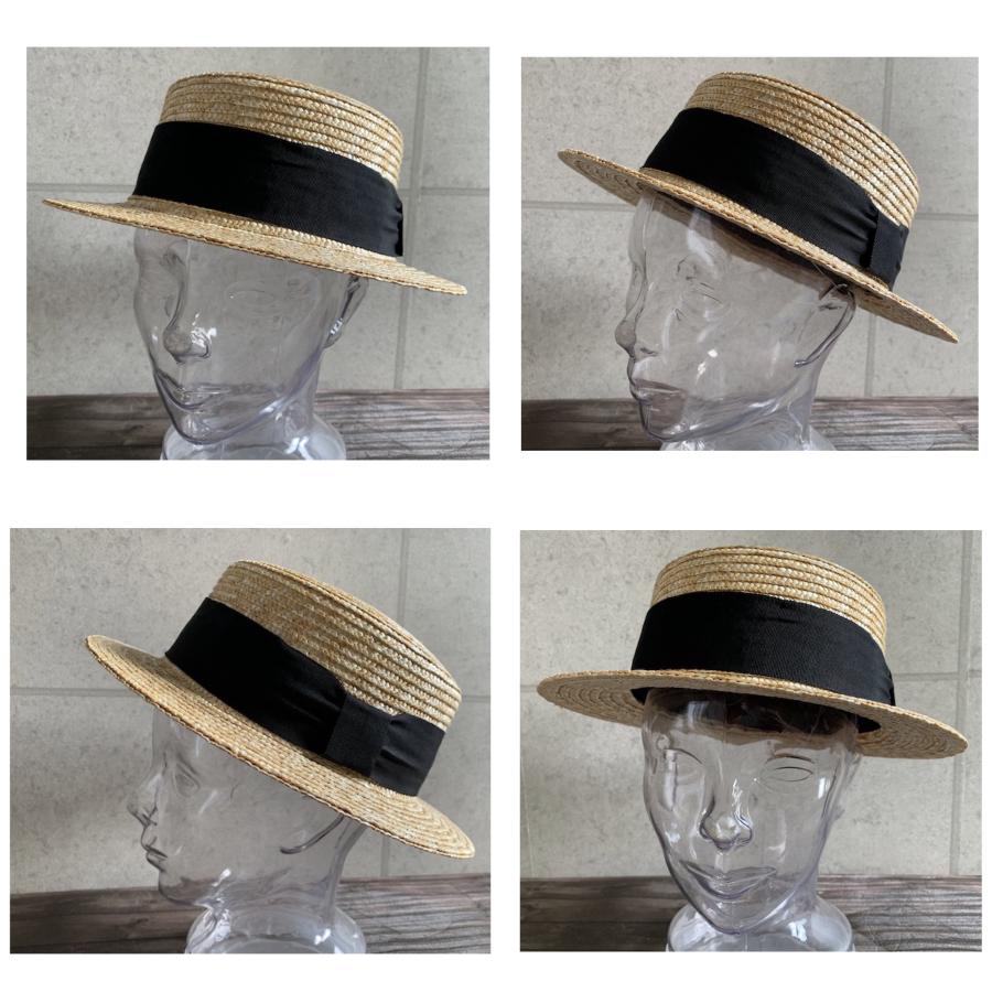 2色展開 帽子 カンカン帽 麦わら ストローハット 幅広 リボン 天然素材 春 夏 ストロー ハット 定番 サイズ調整 日よけ 【店内商品2点以上ご購入で送料無料】 |  | 05