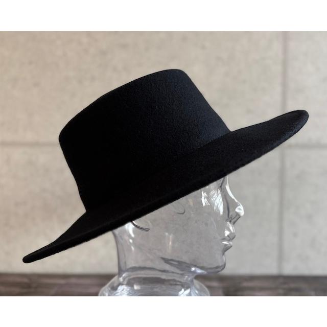 帽子 ウール フェルト つば広 カンカン帽 上質 フェルトハット