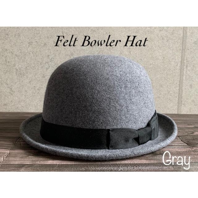 帽子 ボーラーハット フェルト ハット ウール100% ダービーハット