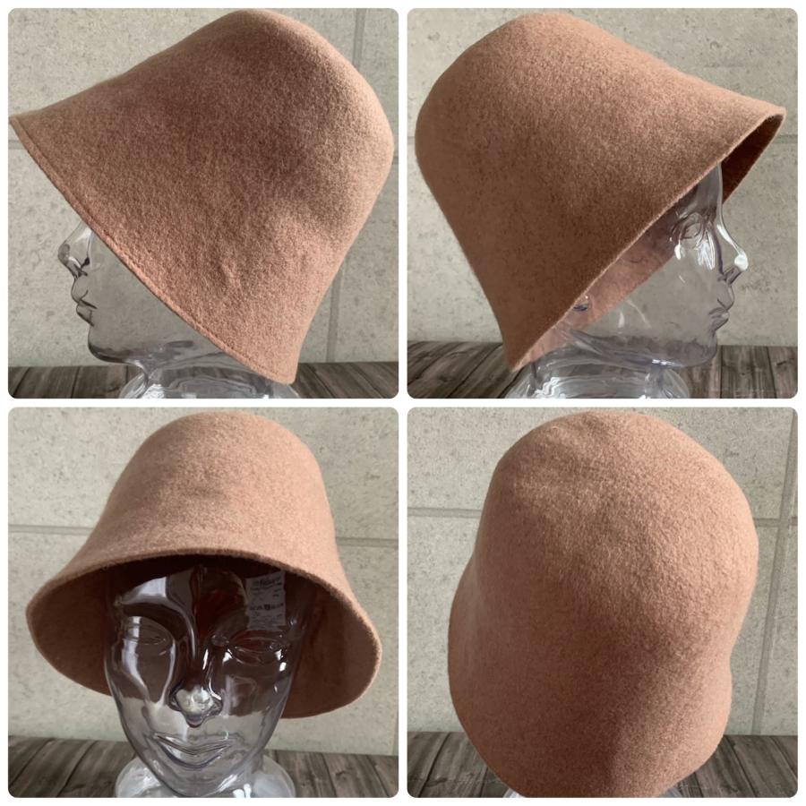 2色展開 帽子 フェルト バケット チューリップ ハット バスク ウール