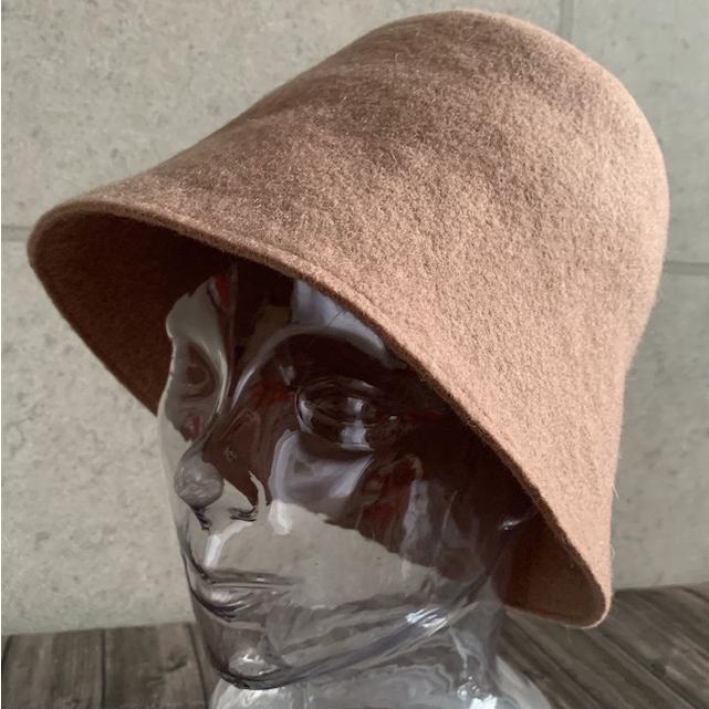 2色展開 帽子 フェルト バケット チューリップ ハット バスク ウール