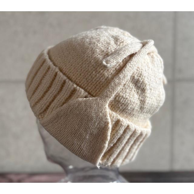 最短当日発送】 2色展開 帽子 ニット帽 折り返し 耳付き ニット