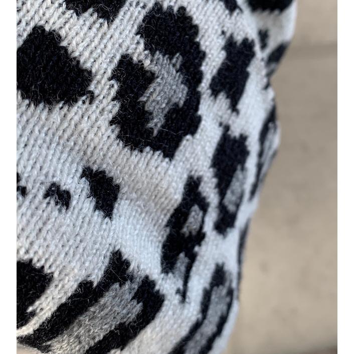 2色展開 特価 帽子 レオパード ビーニー ニット帽 ワッチ ヒョウ柄