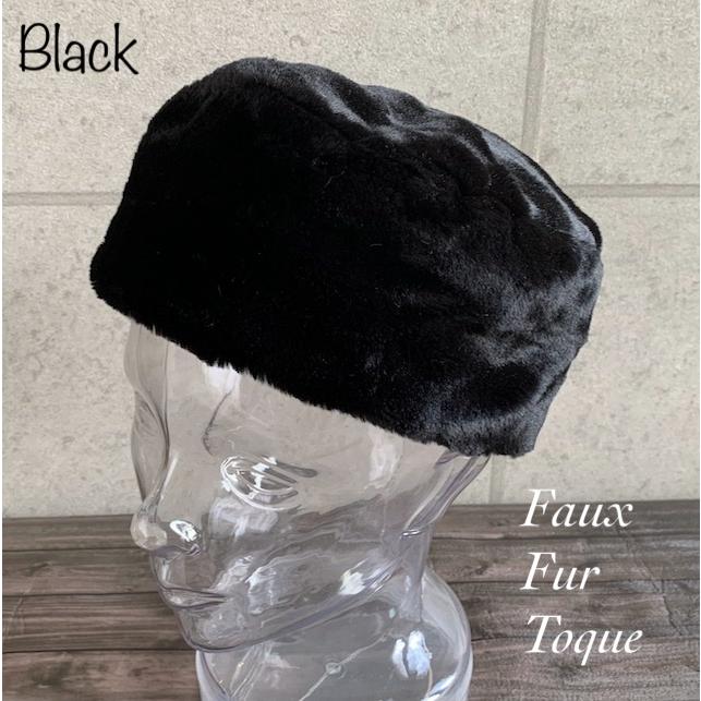 2色展開 帽子 ファー ワッチ トーク帽 ロシア帽 ロータイプ エコファー