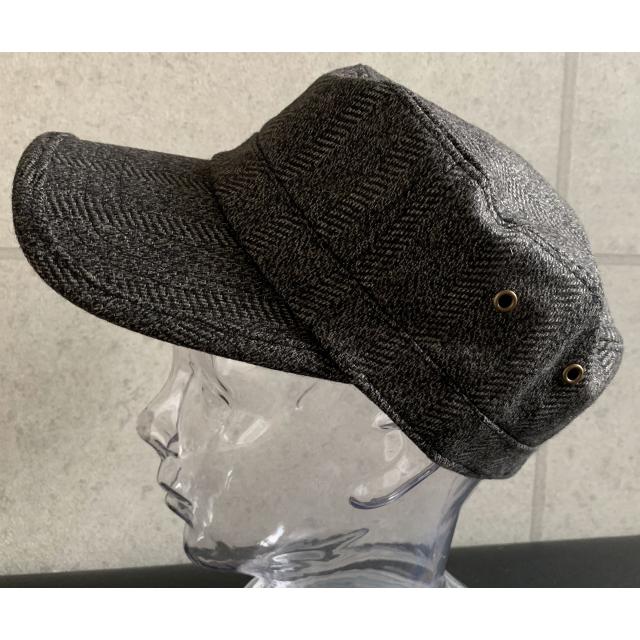 2サイズ展開 帽子 ツィード ワークキャップ ウール ジャガード サイズ