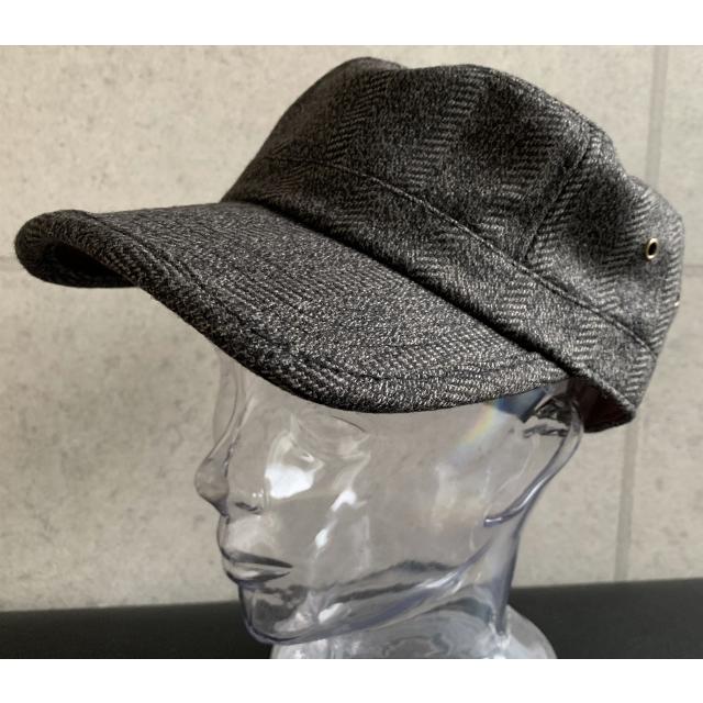 2サイズ展開 帽子 ツィード ワークキャップ ウール ジャガード サイズ