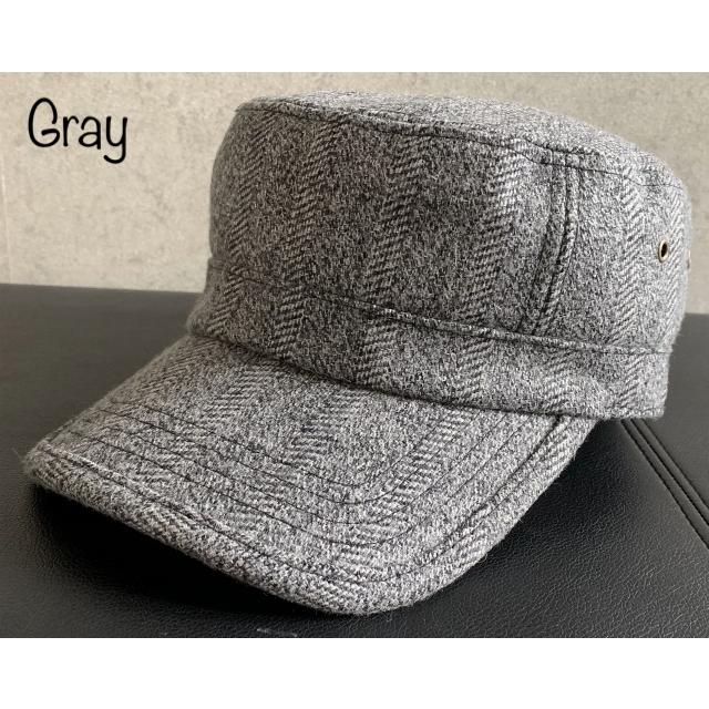 2サイズ展開 帽子 ツィード ワークキャップ ウール ジャガード サイズ