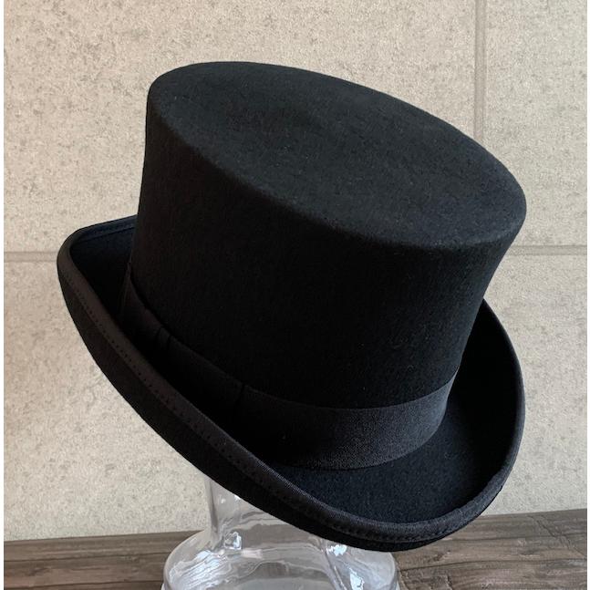 2サイズ展開 帽子 シルクハット トップハット TOPHAT 秋冬 M L BIG 大きい XL サイズ ウール100% 秋冬 ハード 紳士帽 【店内商品2点以上ご購入で送料無料】｜gcp｜13