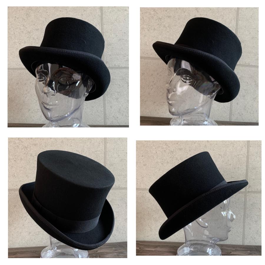 2サイズ展開 帽子 シルクハット トップハット TOPHAT 秋冬 M L BIG 大きい XL サイズ ウール100% 秋冬 ハード 紳士帽 【店内商品2点以上ご購入で送料無料】｜gcp｜05