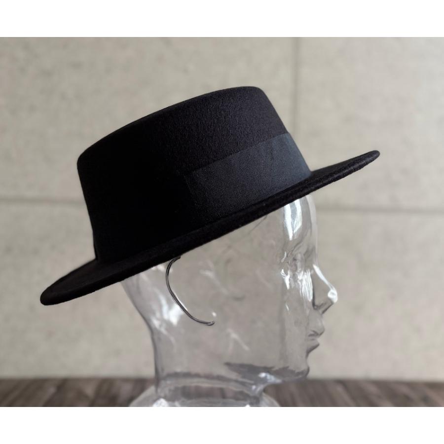 【最短当日発送】 特価 帽子 カンカン帽 ハット ポリフェルト 幅広リボン フェルト メンズ レディース 男女 サイズ調整 秋冬 シンプル 【複数ご購入送料無料】 |  | 12