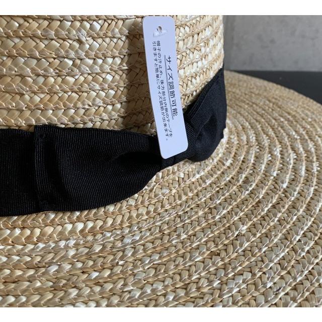 麦わら帽子 ブレード付き広つば 帽子 カンカン帽 つば広 ブレード ポークパイ風 麦わら帽子 メンズ