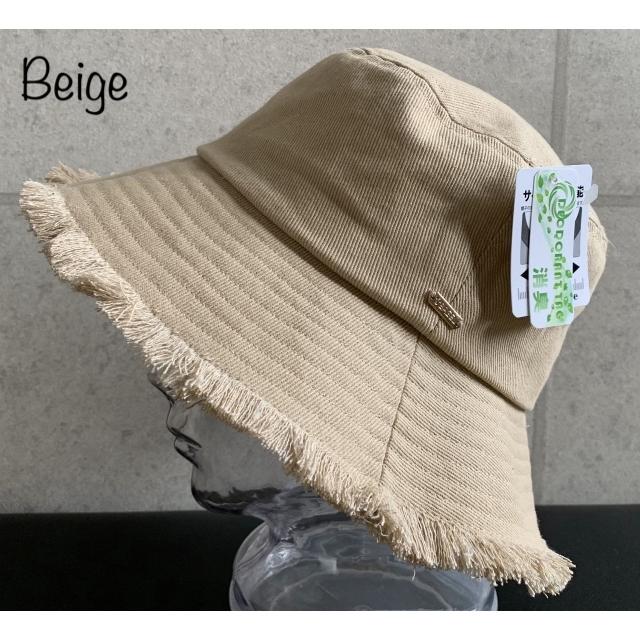 帽子 カツラギ フリンジ バケット ハット バケハ コットン