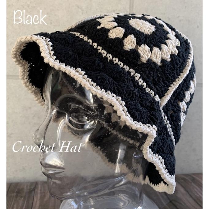 最短当日発送】 3色展開 帽子 バケット ハット クロシェ バケハ