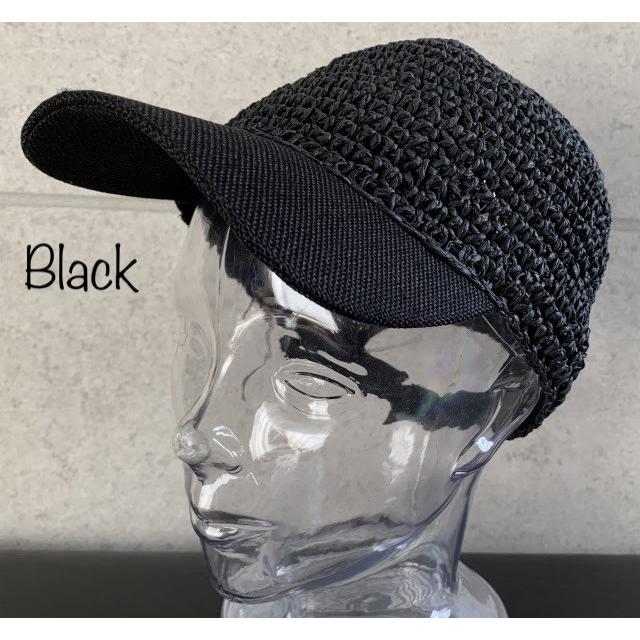 ペーパー 細編み キャップ ストロー CAP ナチュラル 涼しげ サイズ調整