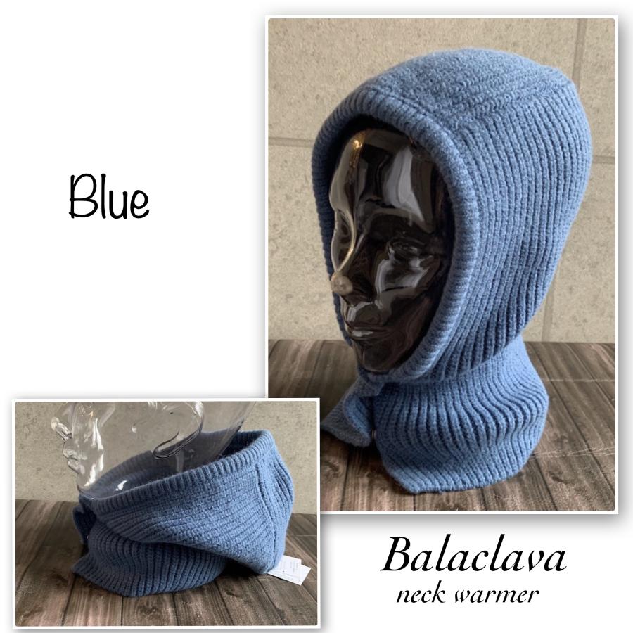 3色展開 バラクラバ リブ ニット フードウォーマー ネック