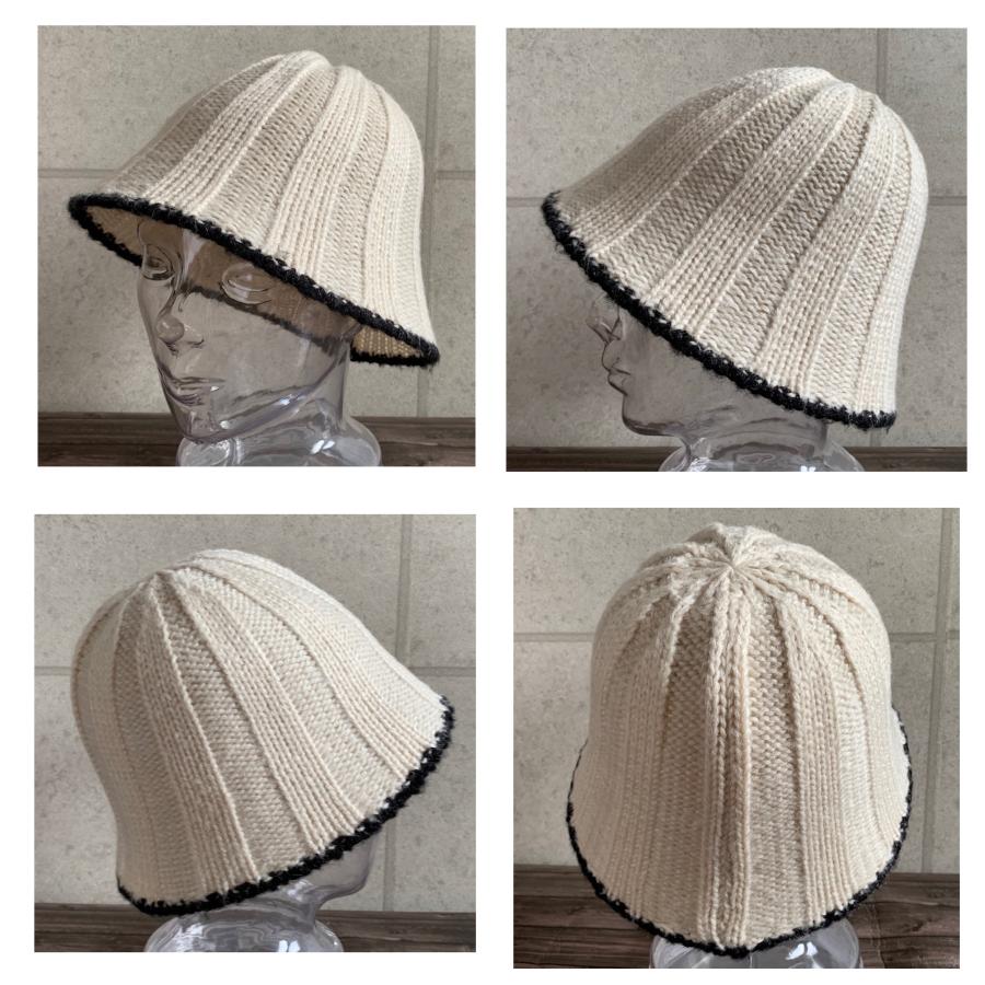 CHANEL☆クロシェハット☆　ベルベット 帽子 クロシェ ベルハット リブ 配色 ハット チューリップ バケット