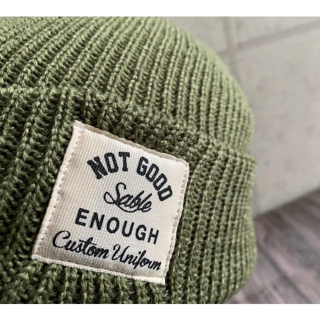特価 4色展開 帽子 ワッペン ワッチ ニット帽 ビーニー 定番