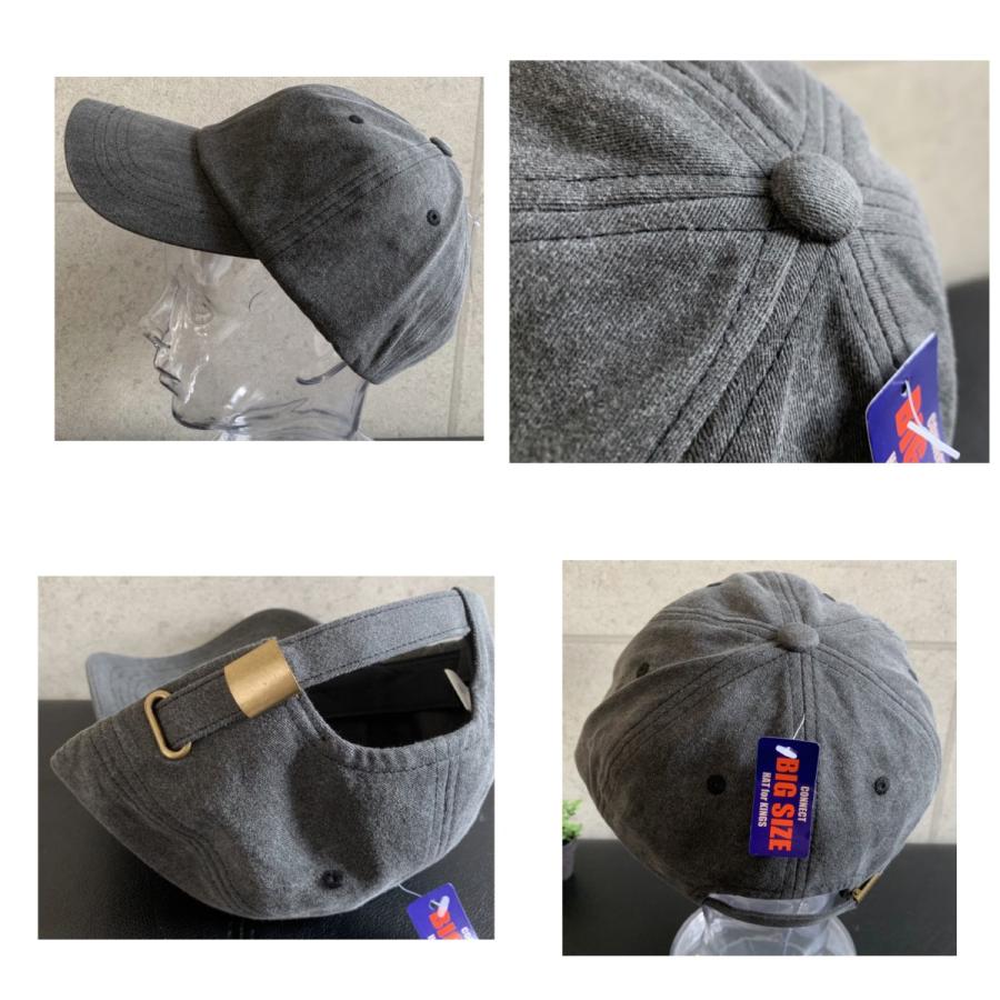 5色展開 帽子 BIGサイズ 大きいサイズ CAP バイオウォッシュ キャップ