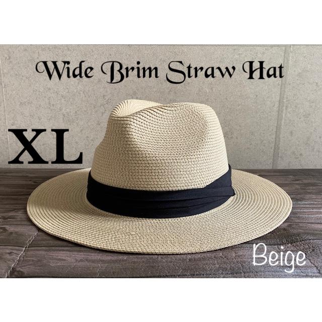 最短当日発送】 帽子 大きい BIG XL サイズ つば広 ストロー ハット