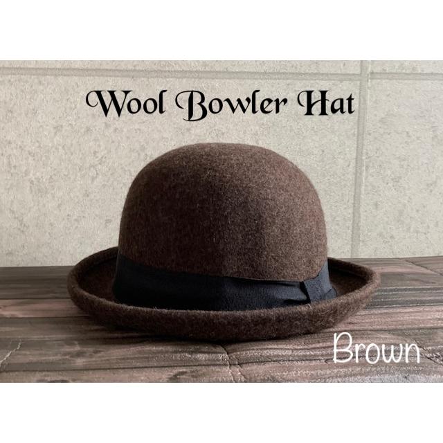 6色展開 帽子 ウール フェルト ボーラー ハット ダービーハット ウール