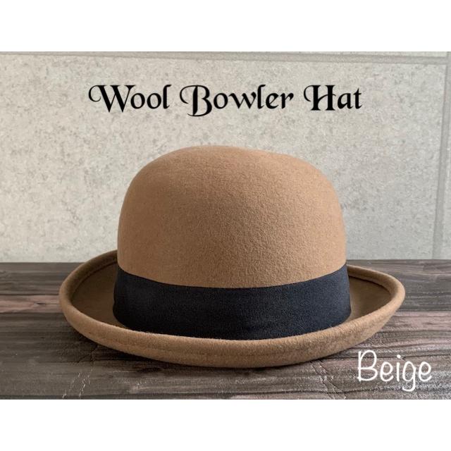 6色展開 帽子 ウール フェルト ボーラー ハット ダービーハット
