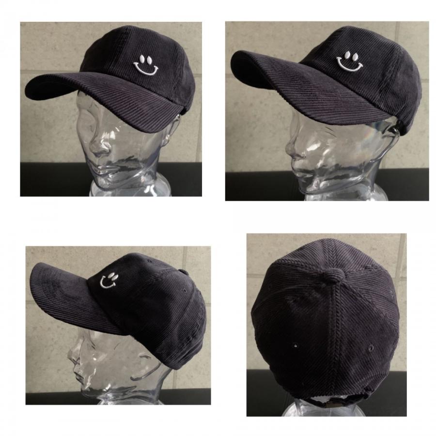 帽子 スマイル コーデュロイ キャップ カーブキャップ トレンド プチプラ メンズ レディース 男女兼用 ニコちゃん CAP 【店内商品2点以上ご購入で送料無料】 帽子 スマイル コーデュロイ キャップ カーブキャップ トレンド プチプラ メンズ レディース 男女兼用 ニコちゃん CAP 【店内商品2点以上ご購入で送料無料】