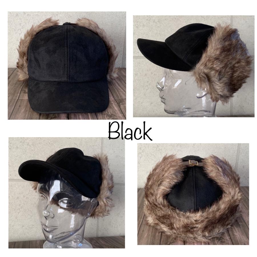 4色展開 ファー フライトキャップ 上質 スエード イヤーフラップ 男女
